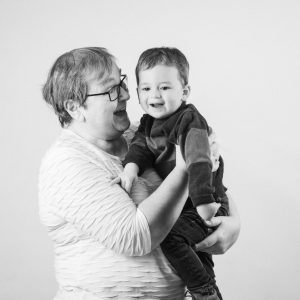 Schwarz-Weiß-Foto Familienshooting